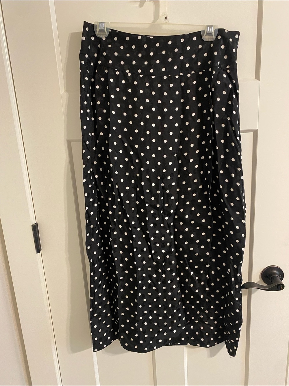 kate spade Black Midi Skirt with White Polka Dots